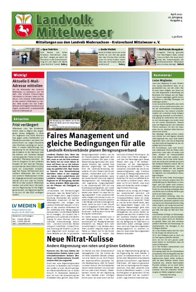Landvolk Zeitung Ausgabe April 2021