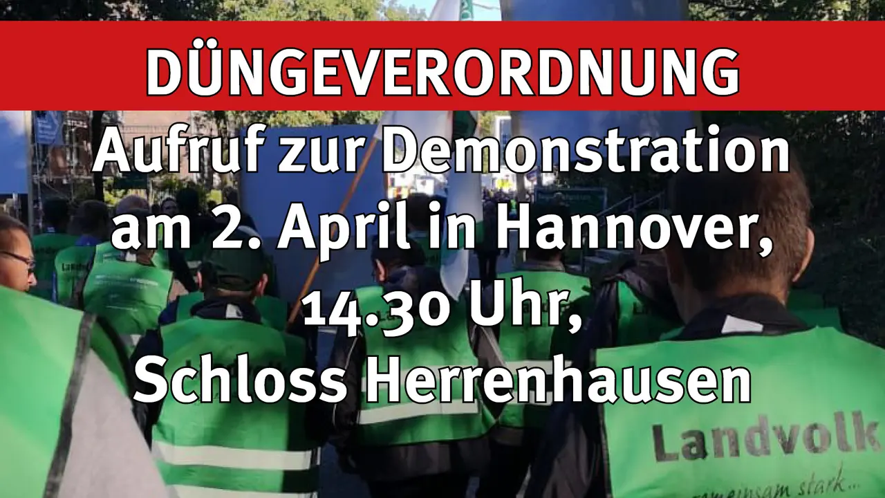 Demo gegen Verschärfung der Düngeverordnung